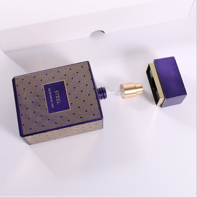 2021 new sample colorful Exquisite luxury square perfume pump spary 100ml glass bottle for perfume liquid Middle Eastern style