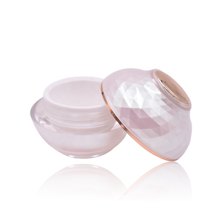 2021 stocks new design high end cosmetic package double wall beauty skin care pink color 1oz 30g acrylic cream jar