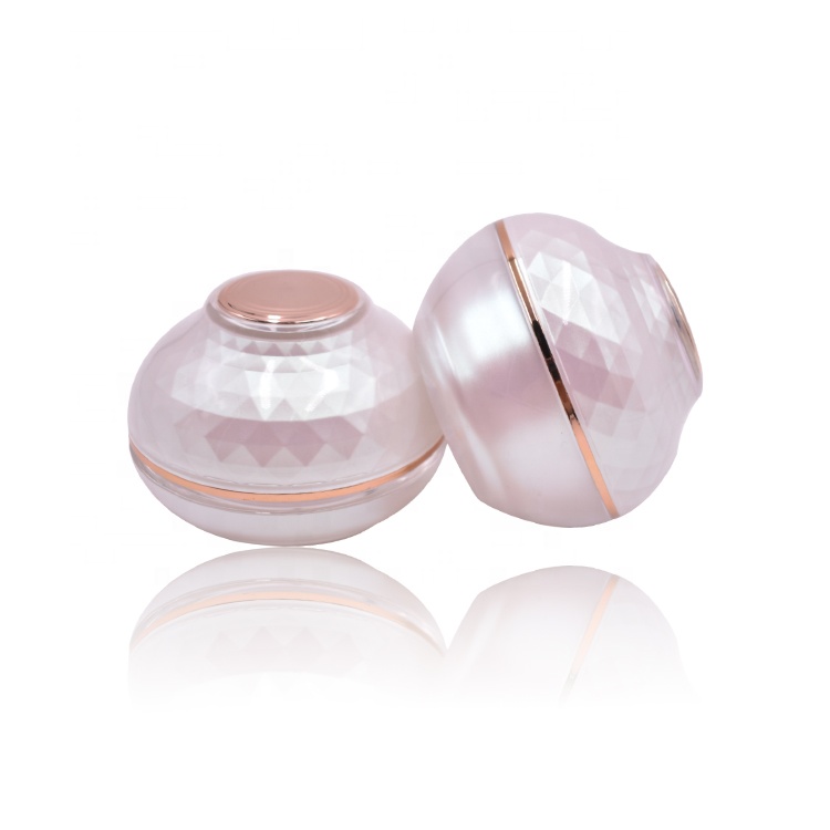 2021 stocks new design high end cosmetic package double wall beauty skin care pink color 1oz 30g acrylic cream jar