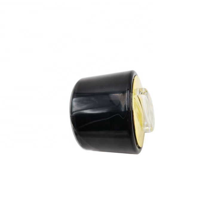 2021 unique design mini 15g luxury double wall round black cream acrylic cosmetic jar for skin care