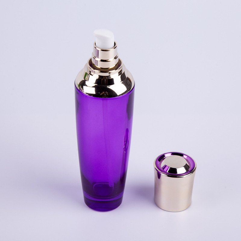 20G 30G 50G 2 Oz 30Ml 50Ml 100Ml 120Ml Gold Cap Violet Glass Jars Cosmetic For Face Cream
