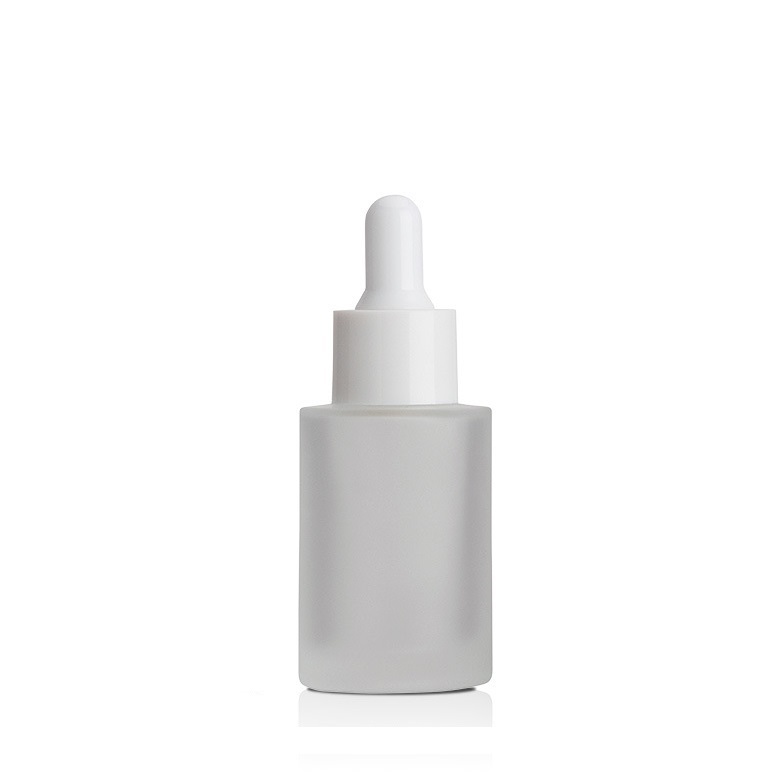 20ML 30ML 40ML 50ML Round Clear Flat Shoulder Dropper Bottle For Cosmetic