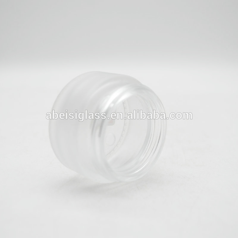 20ML high quality Frosted Glass Cosmetic Jars with Black Screw Cap