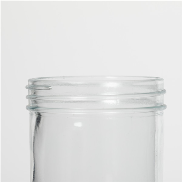 20OZ 24OZ wide mouth glass mason jar with bamboo lid for Boba Tea Drinking