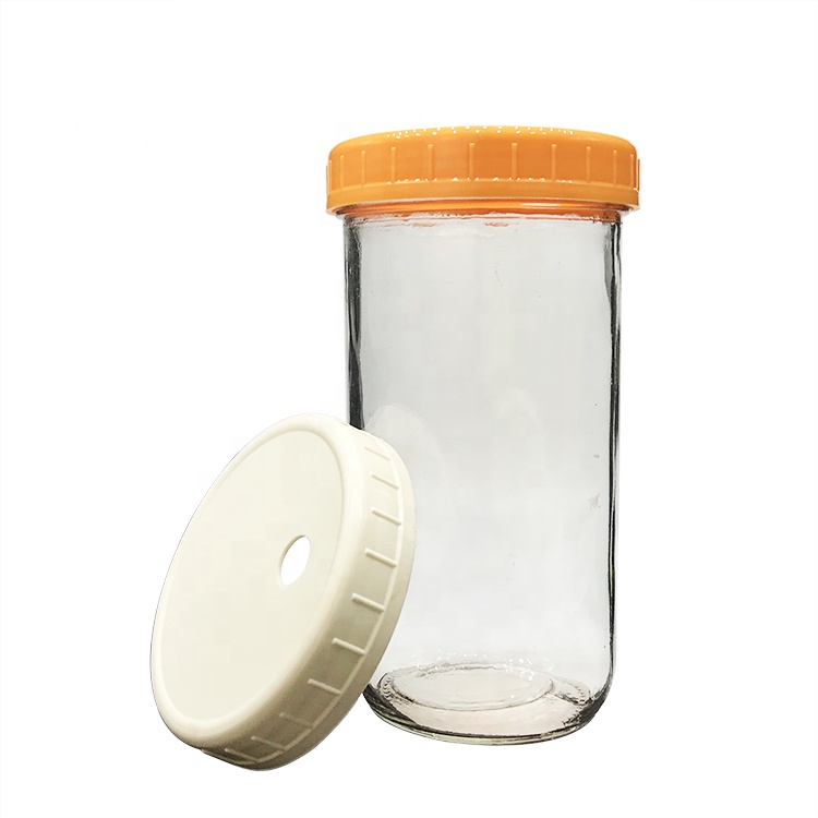 20OZ 650ML Boba Tea Milk Juice Coffee Wide Mouth Glass Mason Jar