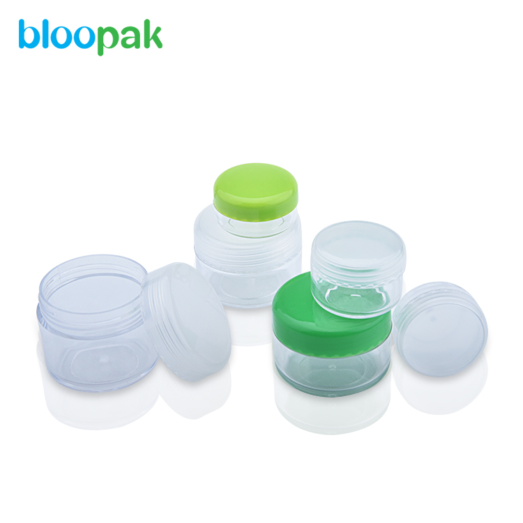 20g 15g 10g 5g 3g transparent plastic lotion cream for jar with colorful lid empty clear cosmetic jar