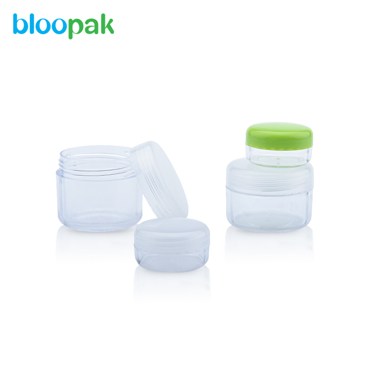 20g 15g 10g 5g 3g transparent plastic lotion cream for jar with colorful lid empty clear cosmetic jar
