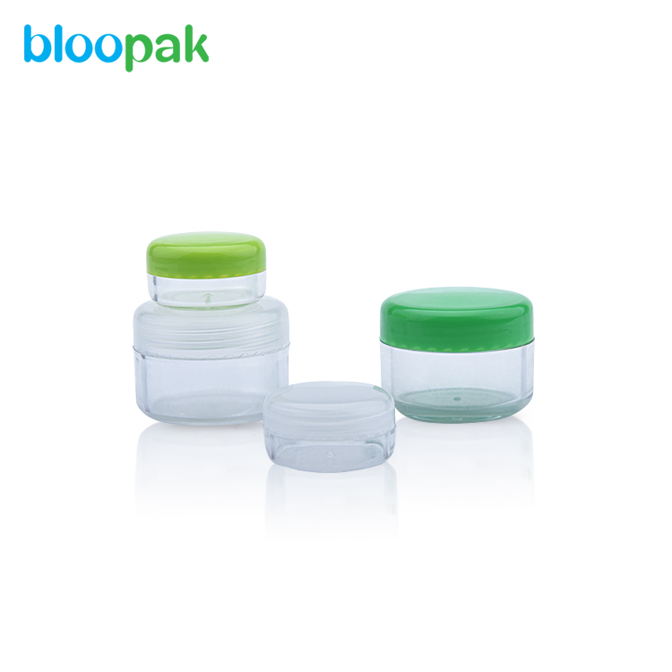 20g 15g 10g 5g 3g transparent plastic lotion cream for jar with colorful lid empty clear cosmetic jar