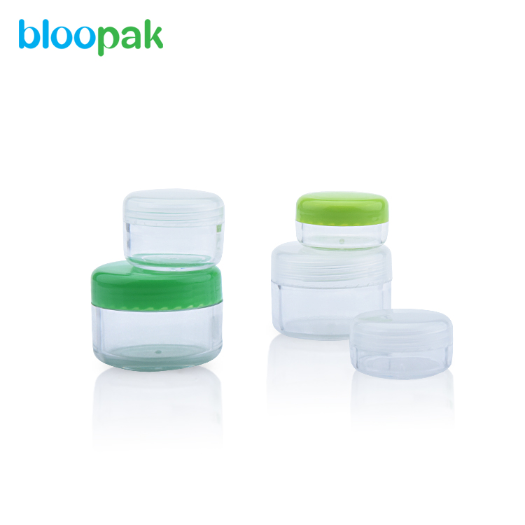 20g 15g 10g 5g 3g transparent plastic lotion cream for jar with colorful lid empty clear cosmetic jar