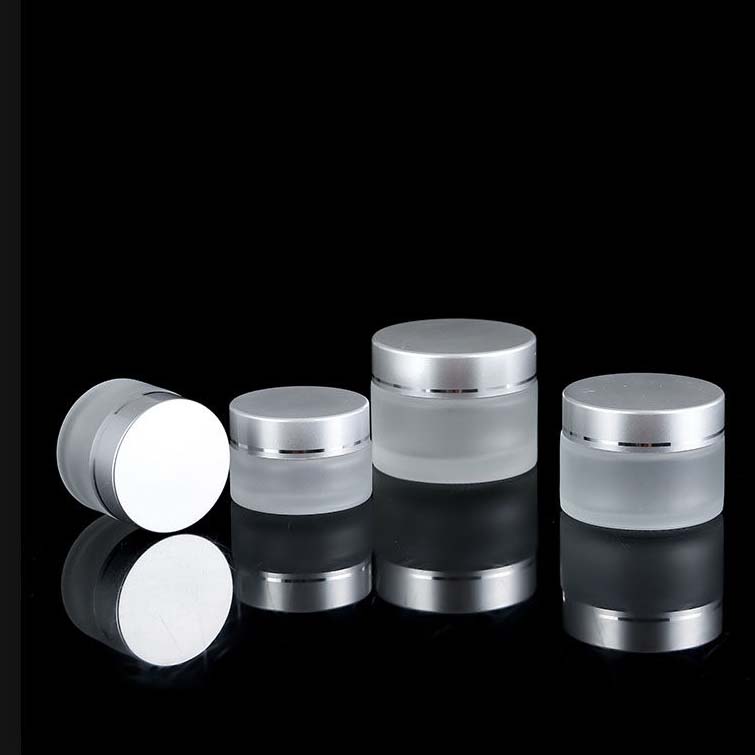 20g 1oz frosted glass cosmetic cream gel lip scrub container jar with lid for body butter