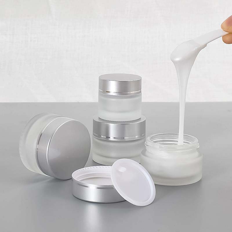 20g 1oz frosted glass cosmetic cream gel lip scrub container jar with lid for body butter