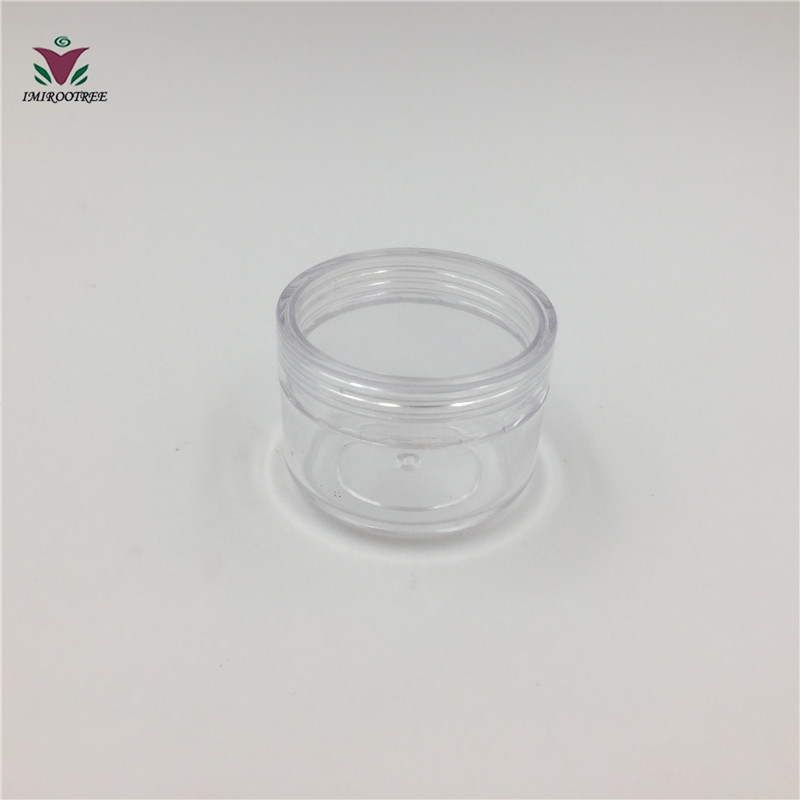 20g 20ml Cosmetic Sample Empty Container Plastic, Round Pot Jar Screw Cap Lid for Make Up