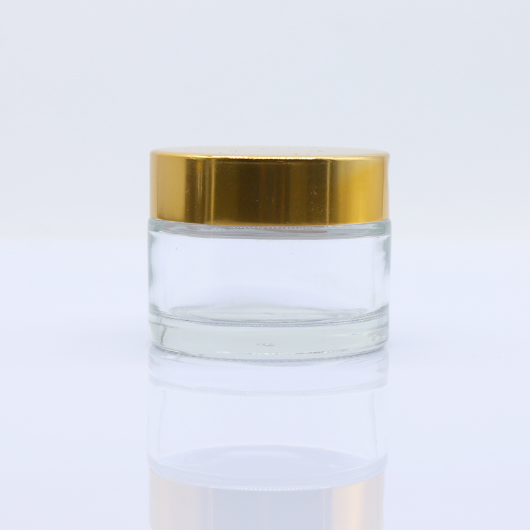 20g 20ml face cream green glass jar with silver aluminum cap