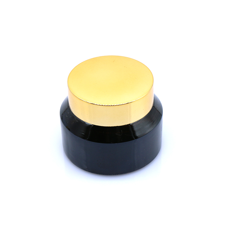 20g 20ml face cream green glass jar with silver aluminum cap
