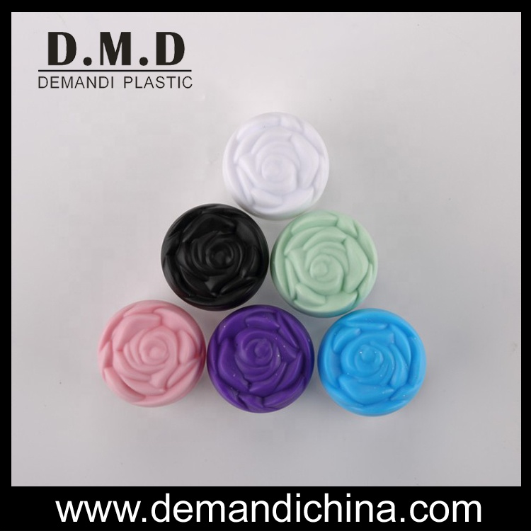 20g 20ml plastic clear cosmetic jar with rose flower lid cap