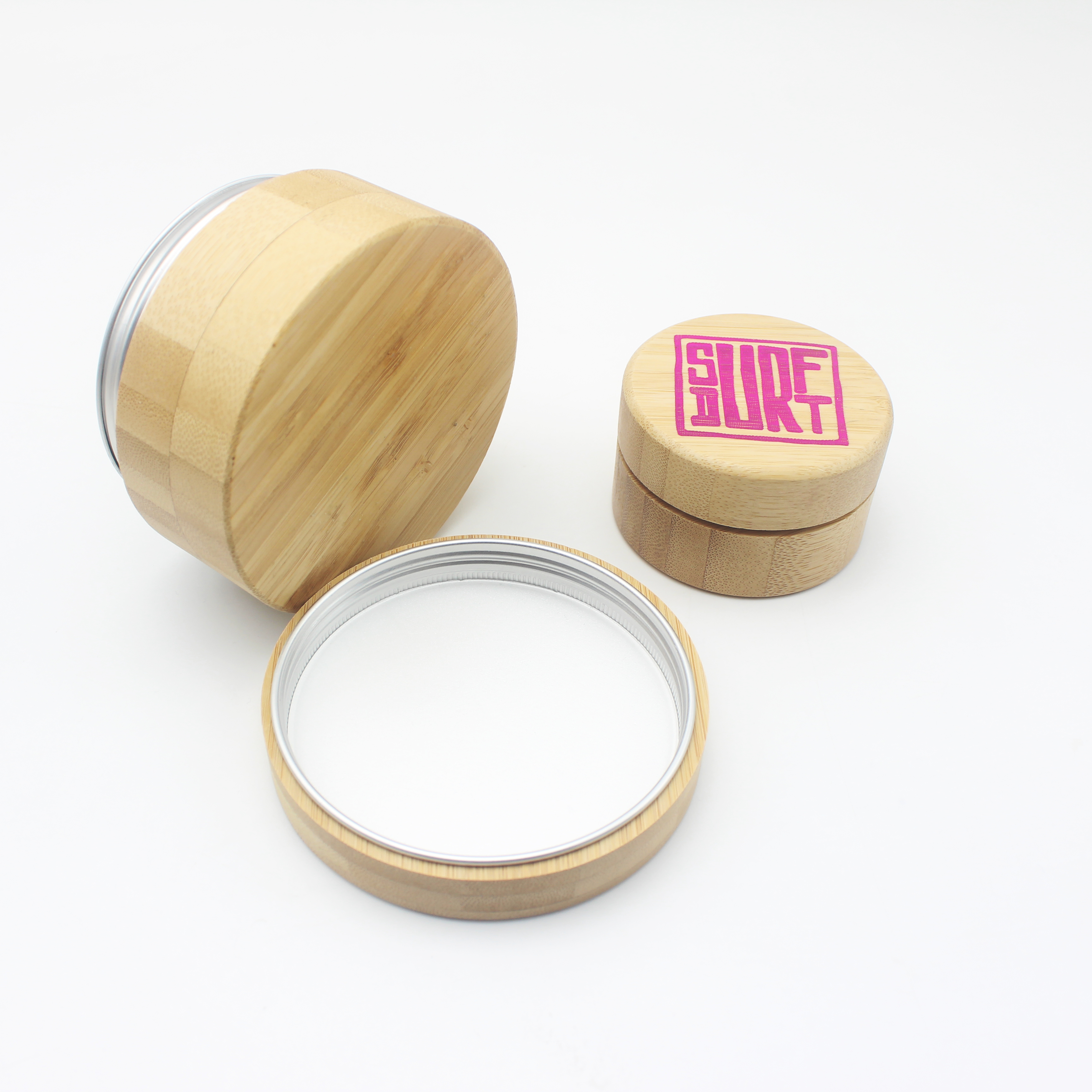 20g 30g 100g 200g cosmetic bamboo aluminum jar container for body butter hand BP-302K