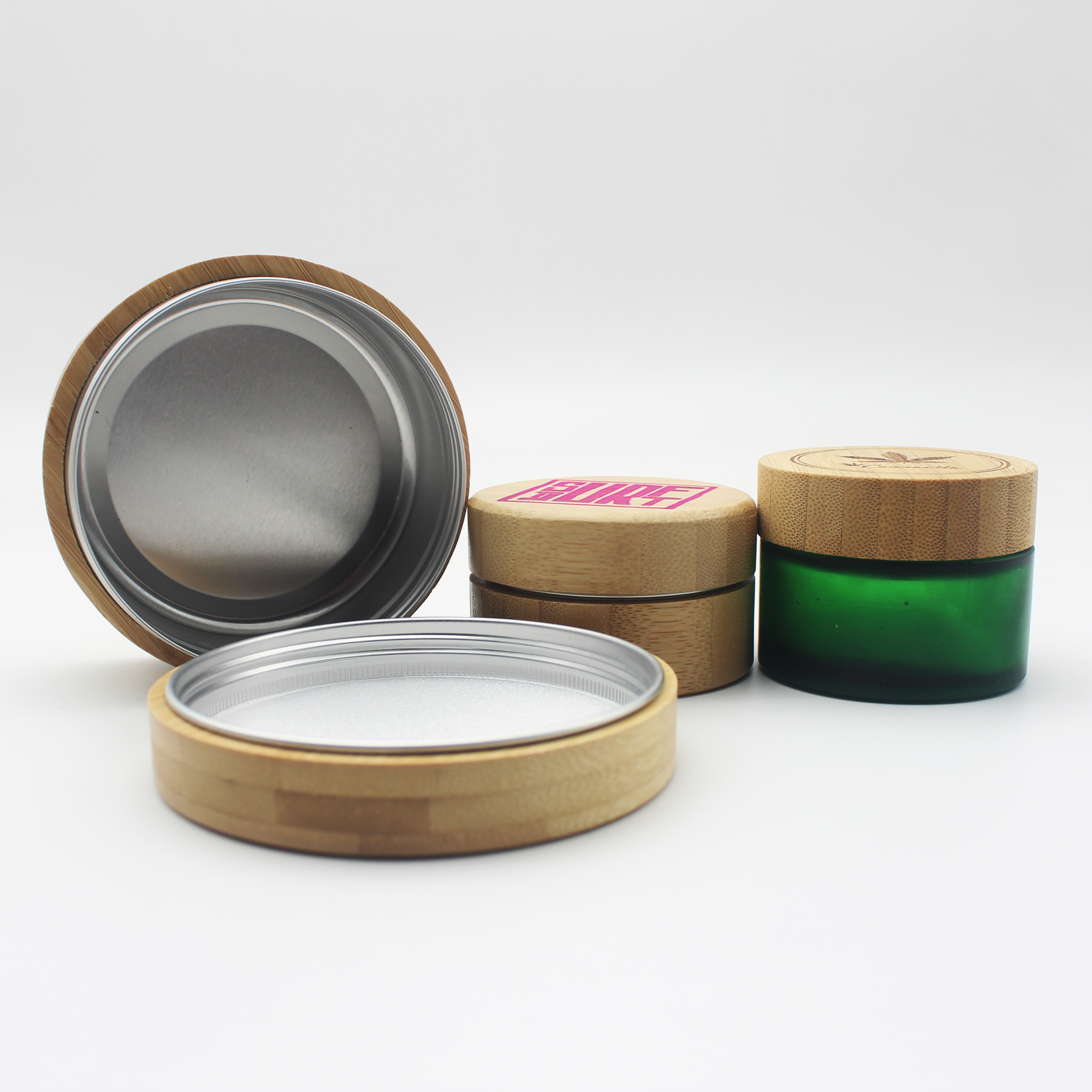 20g 30g 50g 100g 120g 150g 200g 300g 400g big size aluminum inner cosmetic bamboo cream ja BP-367K