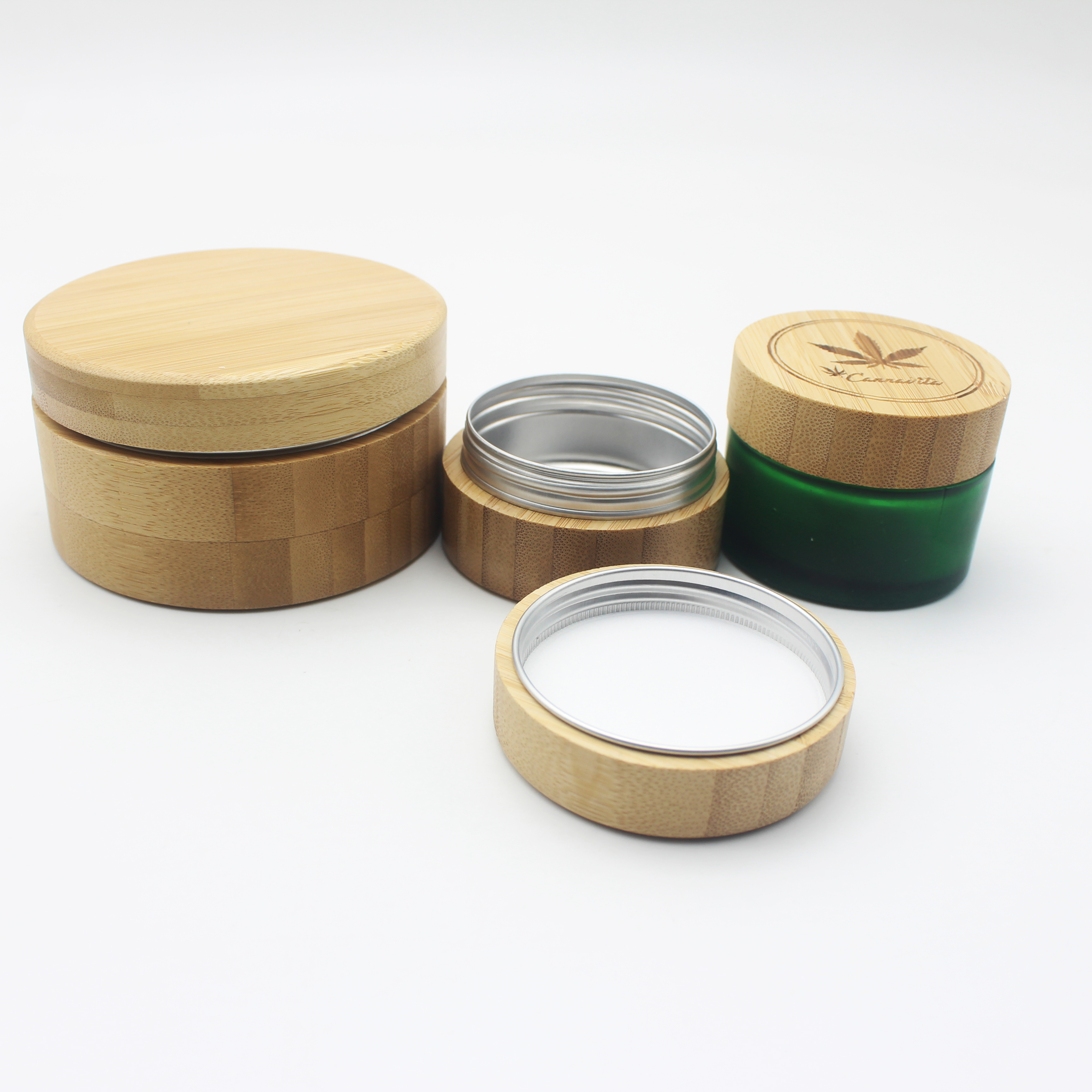 20g 30g 50g 100g 120g 150g 200g 300g 400g big size aluminum inner cosmetic bamboo cream ja BP-367K