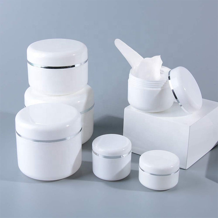 20g/30g/50g/100g/150g/200g/250g/300g White Plastic Jar Make-up Cosmetic Cream Jars Empty Face Cream Lip Balm Lotion Container