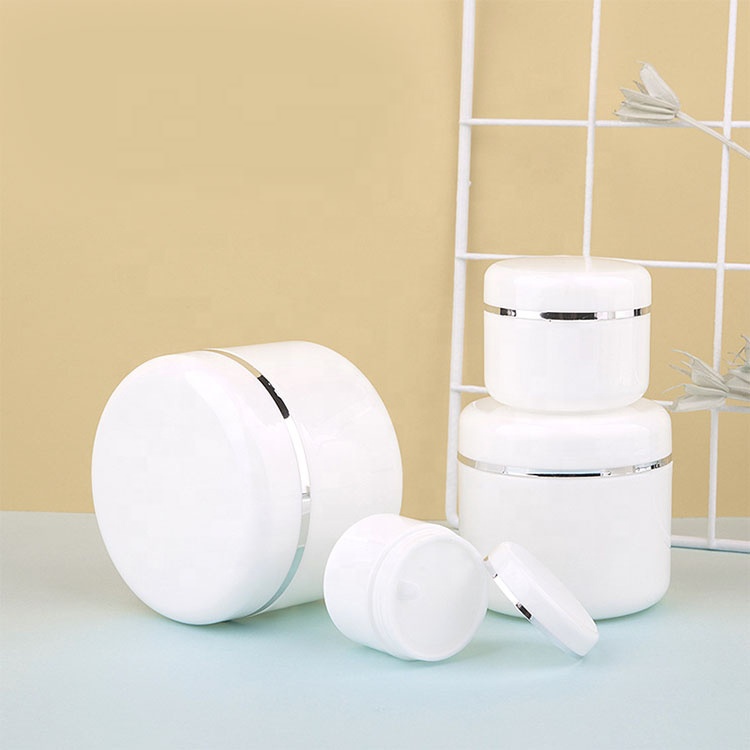 20g/30g/50g/100g/150g/200g/250g/300g White Plastic Jar Make-up Cosmetic Cream Jars Empty Face Cream Lip Balm Lotion Container