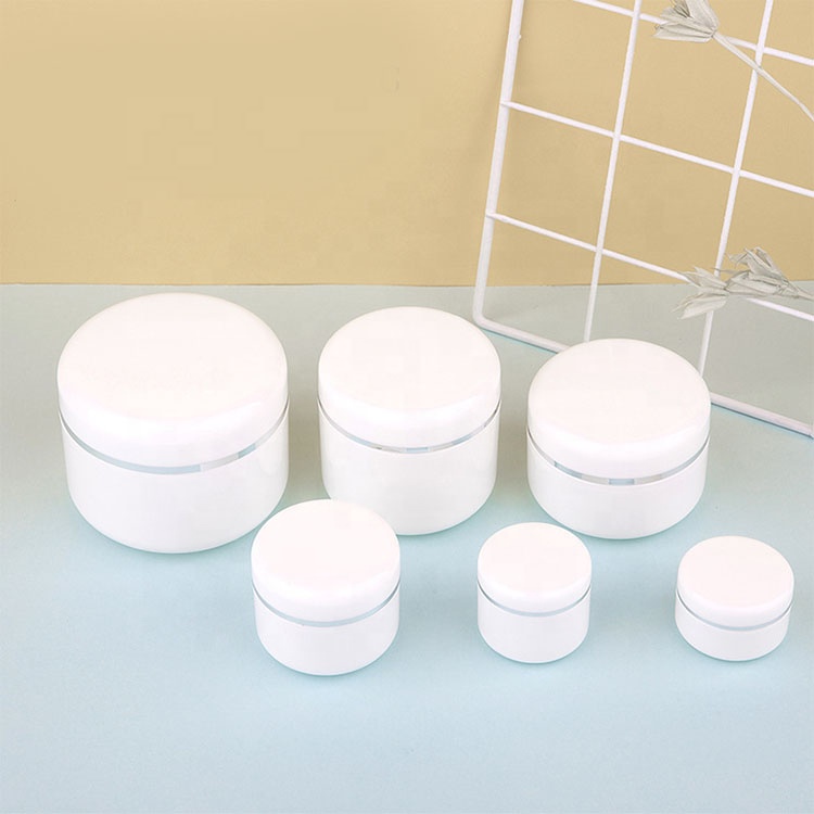20g/30g/50g/100g/150g/200g/250g/300g White Plastic Jar Make-up Cosmetic Cream Jars Empty Face Cream Lip Balm Lotion Container