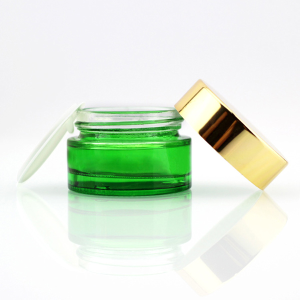 20g 30g 50g 100g Green Blue Amber Black Coloured Glass Cosmetic Cream Jars