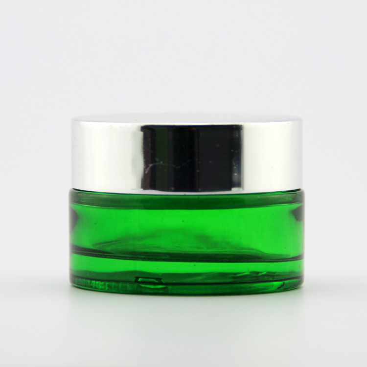 20g 30g 50g 100g Green Blue Amber Black Coloured Glass Cosmetic Cream Jars