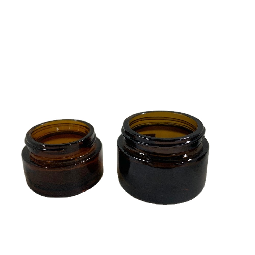 20g 30g 50g 100g amber cosmetic jar cream glass jar