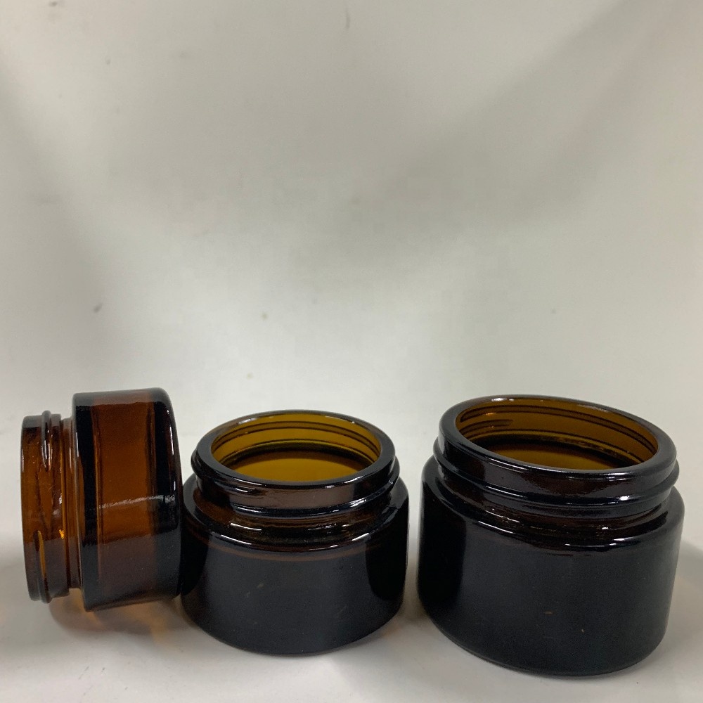 20g 30g 50g 100g amber cosmetic jar cream glass jar