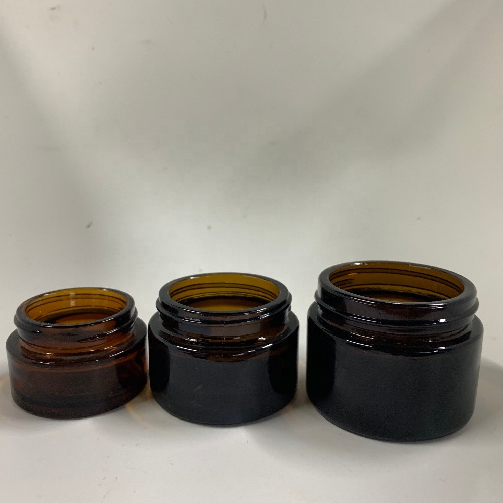 20g 30g 50g 100g amber cosmetic jar cream glass jar
