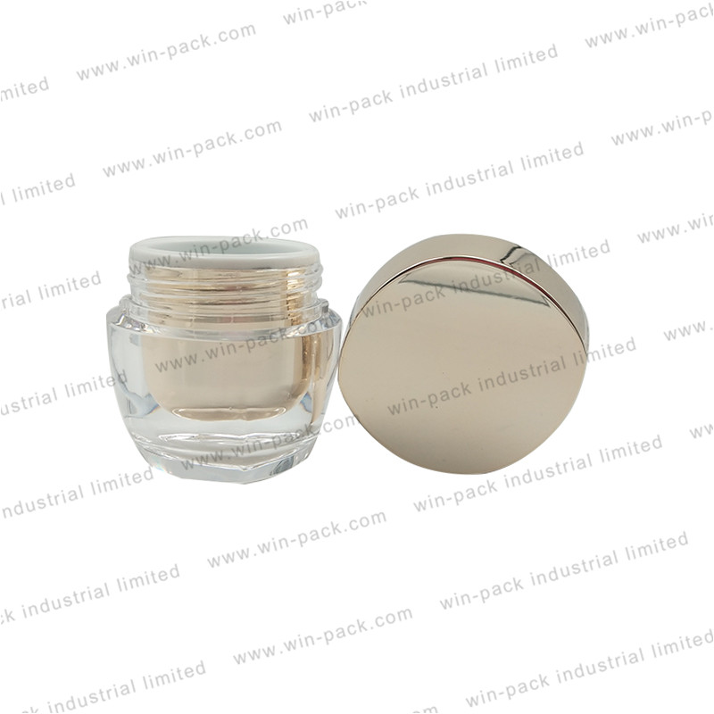 20g 30g 50g 100g empty luxury oval shape silver acrylic cosmetic cream jar