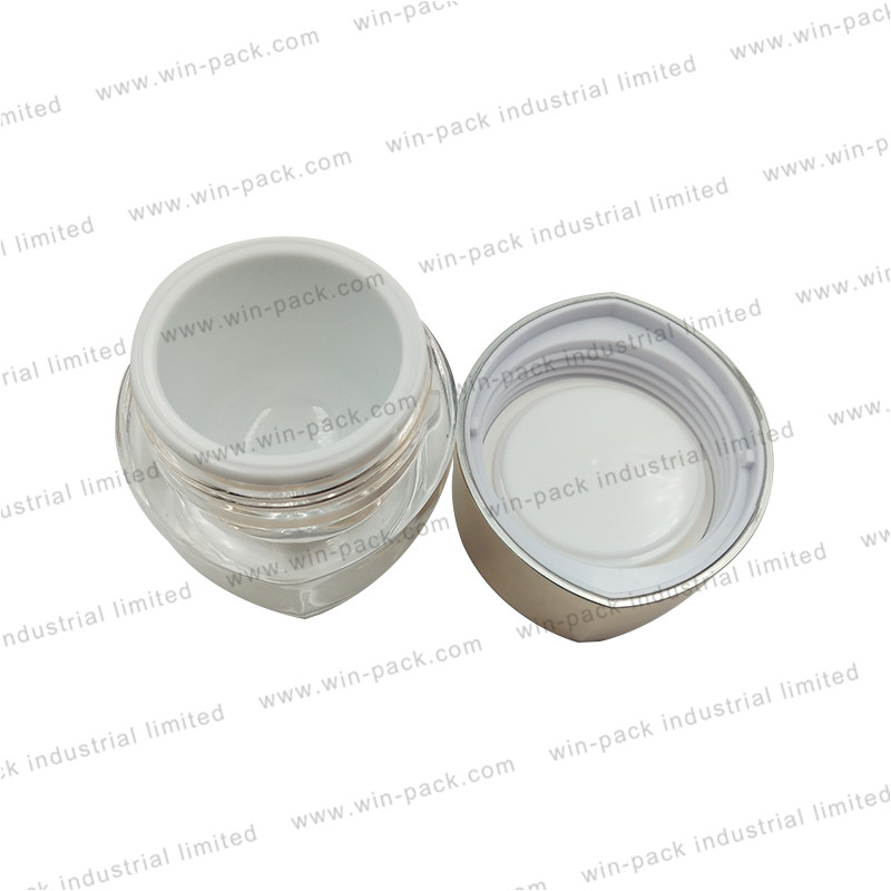 20g 30g 50g 100g empty luxury oval shape silver acrylic cosmetic cream jar