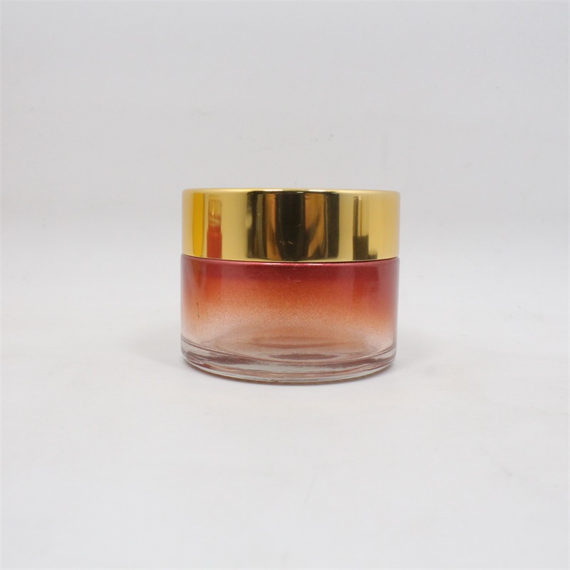 20g 30g 50g 100g frosted cosmetic cream glass jar with gold screw cap