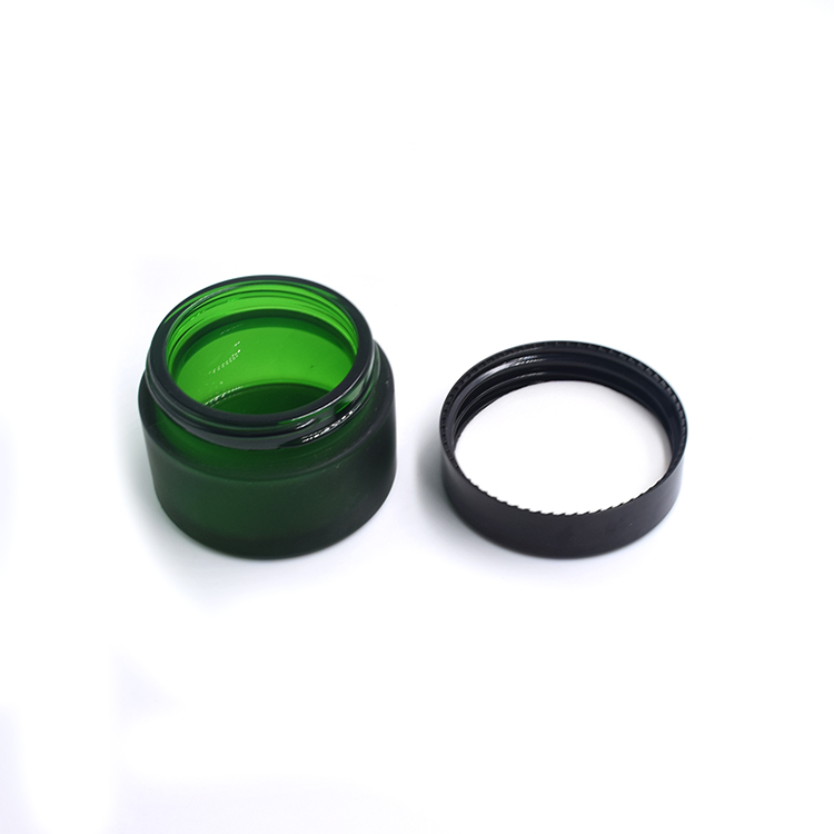 20g 30g 50g 60g 100g green frosted glass cream jar for cream empty cosmetic jar