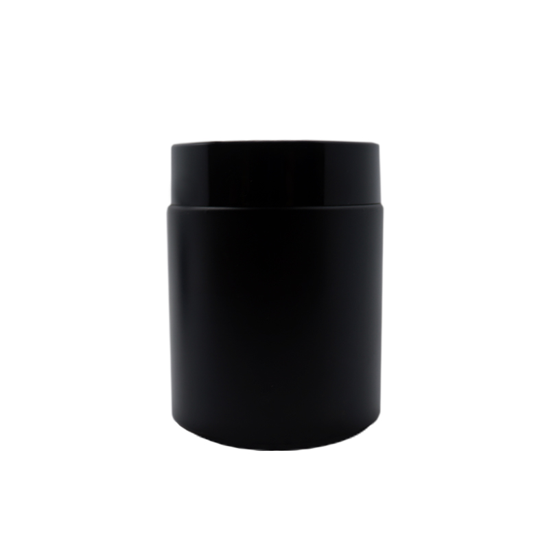 20g 30g 50g 60g 80g 100g 120g 150g 200g Empty Matte Black Cosmetic Cream Glass Jar With Black Screw Cap White Lid