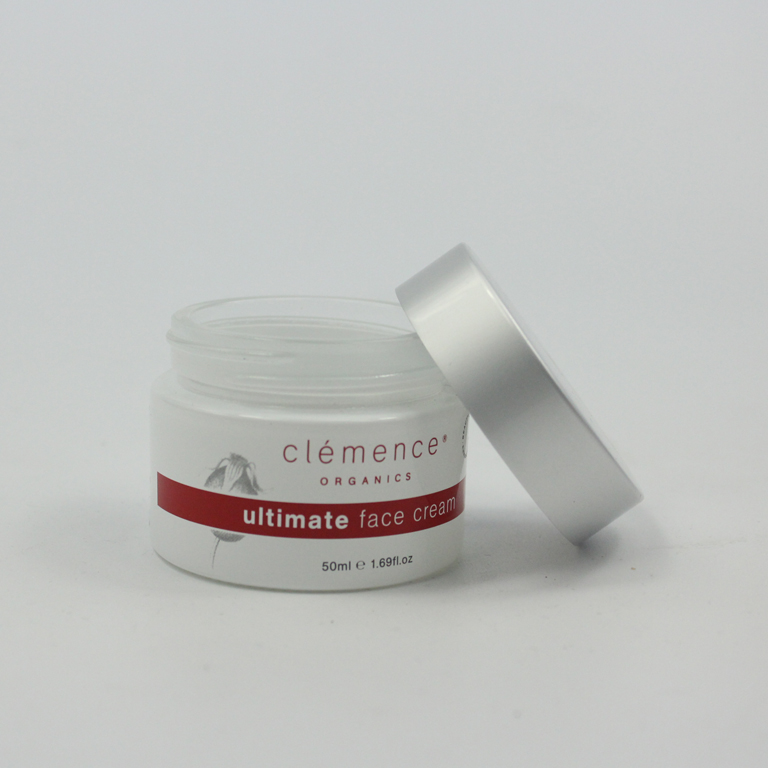 20g 30g 50g 60g white glass cream jar with bamboo screw lid