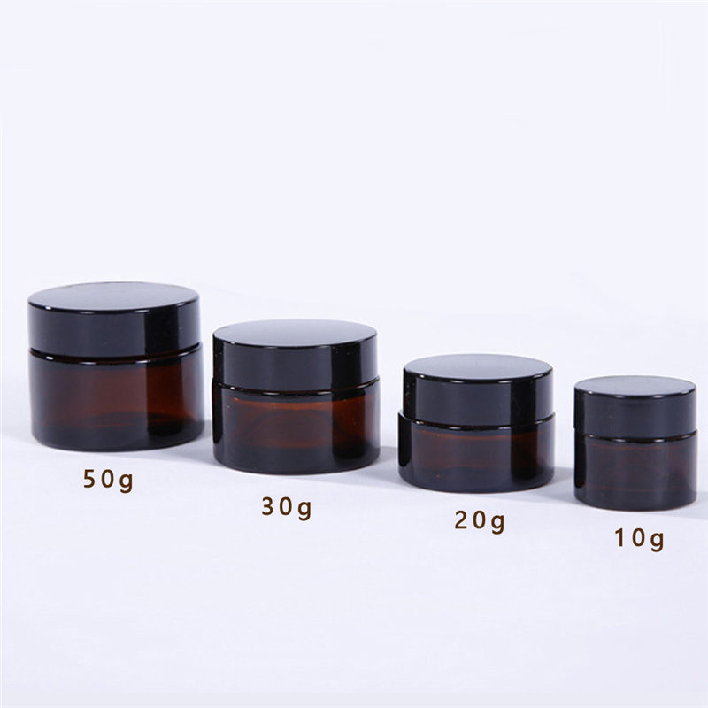 20g 30g 50g 60ml 50ml 30ml 20ml skin care brown cream oniment jar 2 oz glass cosmetic jars amber cosmetic glass jars