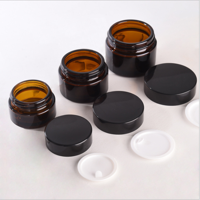 20g 30g 50g 60ml 50ml 30ml 20ml skin care brown cream oniment jar 2 oz glass cosmetic jars amber cosmetic glass jars