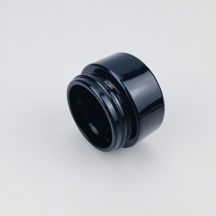 20g 30g 50g Amber Blue Black Green Glass Cosmetic Make-up Cream Jars Sample Container with Aluminum Black Lids