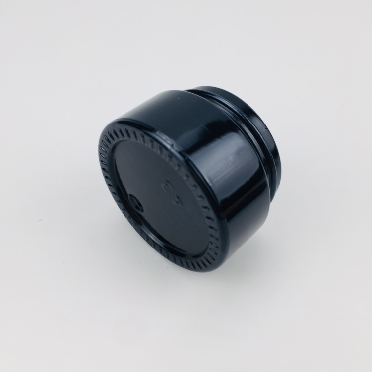 20g 30g 50g Amber Blue Black Green Glass Cosmetic Make-up Cream Jars Sample Container with Aluminum Black Lids