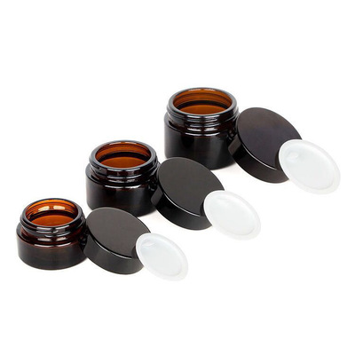 20g 30g 50g Amber Glass Jar Bouteilles Contenants Flacons de creme 60ml glass cream jar