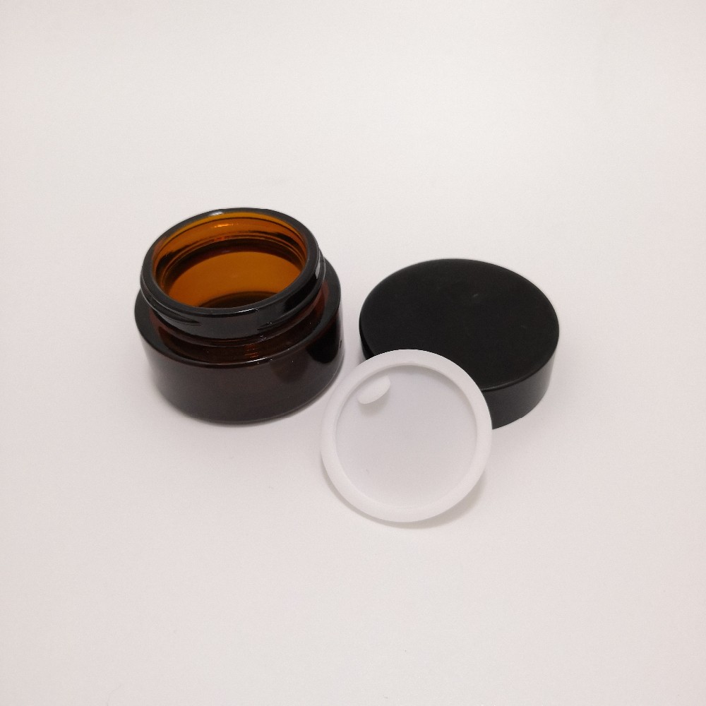 20g 30g 50g Amber Glass Jar Bouteilles Contenants Flacons de creme 60ml glass cream jar