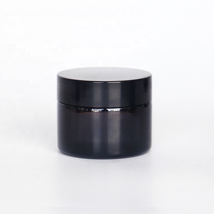 20g 30g 50g Amber round cosmetic packaging container face cream jar