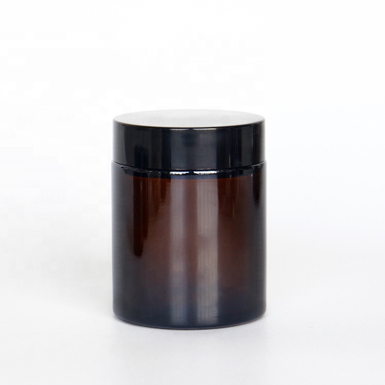 20g 30g 50g Amber round cosmetic packaging container face cream jar