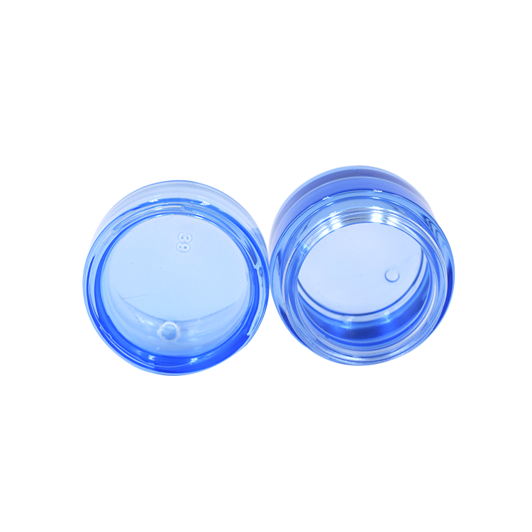 20g 30g 50g Blue glass jar with bamboo cap