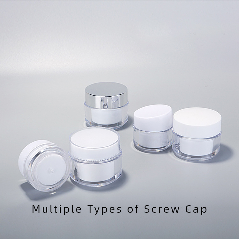 20g 30g 50g Clear Double Wall Cosmetic Jar Packaging Jar PS Eye Cream Facial Cream Container