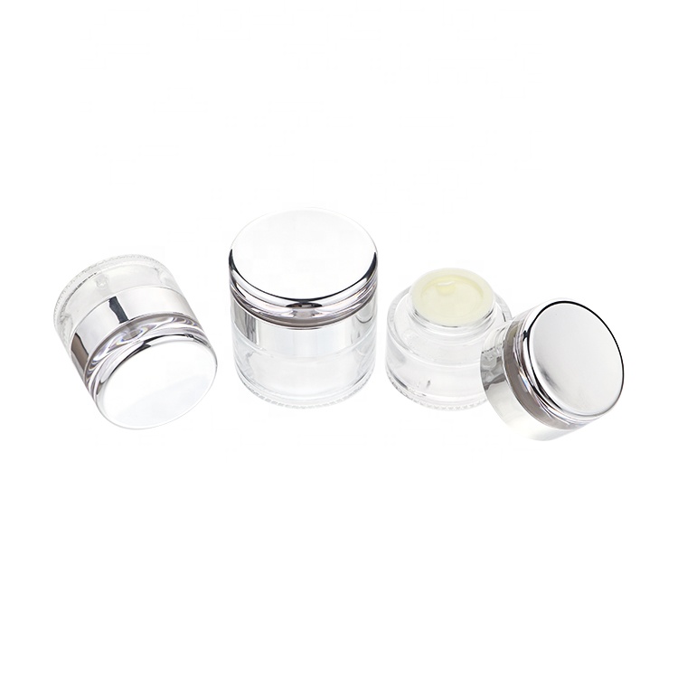 20g 30g 50g Cosmetic Face Cream Jar Bottle Empty Refillable Glass Cosmetic Containers