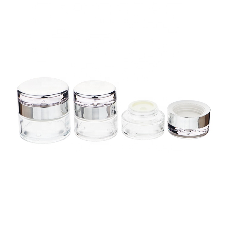 20g 30g 50g Cosmetic Face Cream Jar Bottle Empty Refillable Glass Cosmetic Containers