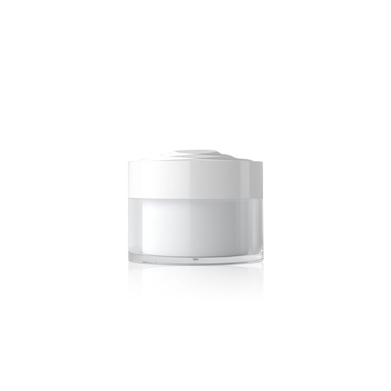 20g 30g 50g Empty unique luxurious cosmetic plastic wide mouth cream jar with white lid for body butter container comestic 50ml