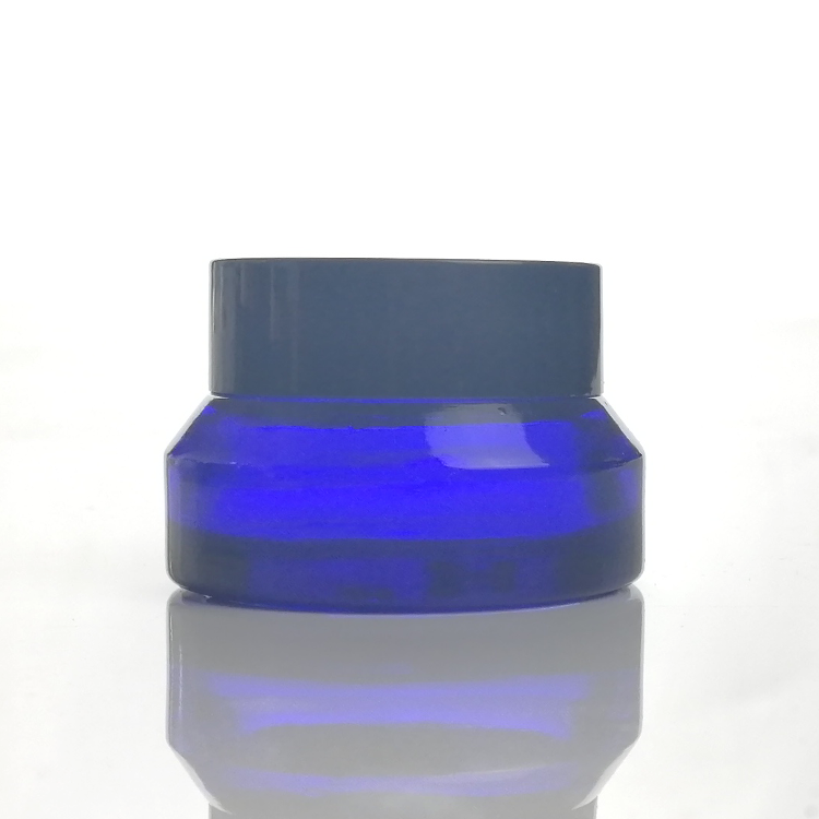 20g 30g 50g Factory price cosmetic containers frosted cream glass jar with bamboo lid